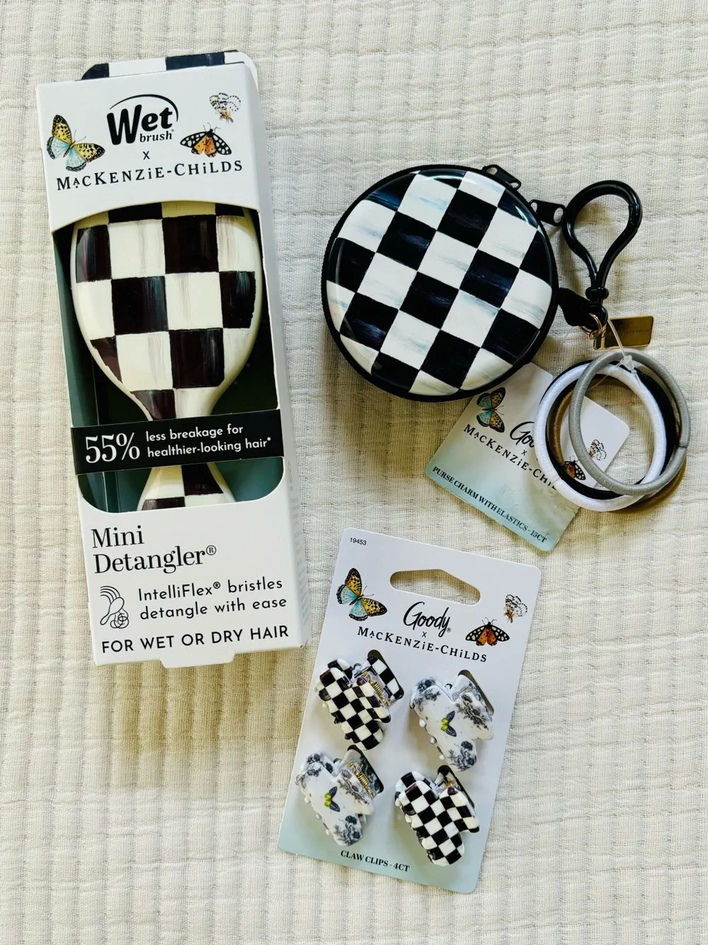 MacKenzie-Childs x Goody Hair Accessories and Mini Detangler Brush Bundle